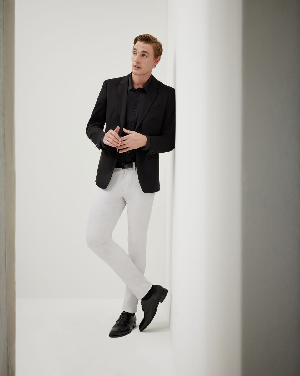 Slim Travel Shirt, Black, hi-res